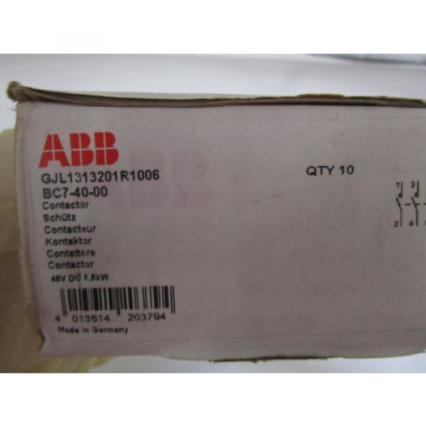 LOT OF 10 ABB 48V DC CONTACTOR BC7-40-00 *NEW IN BOX* #1 image