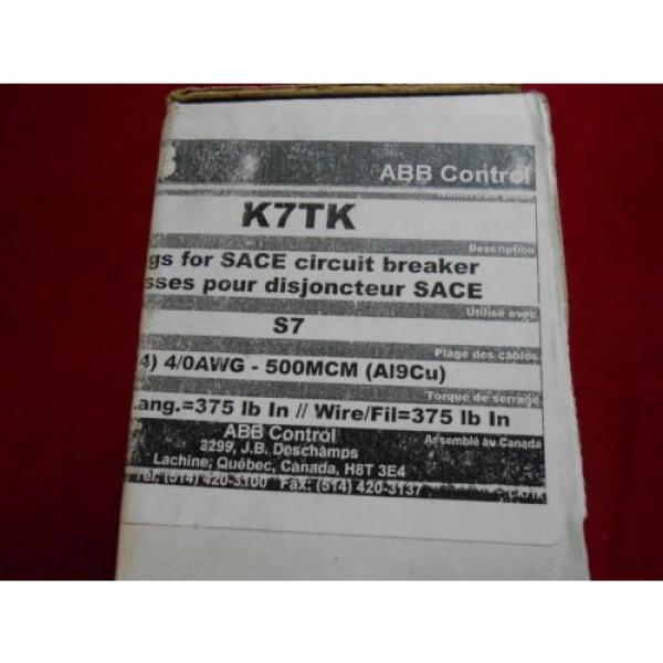 NEW In Box  ABB  K7TK  Lug Terminal Kit for SACE Breakers S7 4/0awg- 3 LUGS #3 image