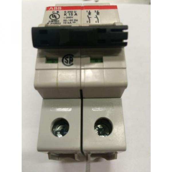 ABB S202U-K15A 2-Pole Circuit Breaker 15A DIN Mount #9 image