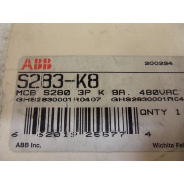 ABB S283-K8 CIRCUIT BREAKER *NEW IN BOX* #5 image