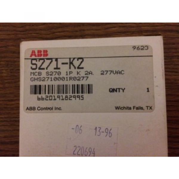 ABB S271-K2 Circuit Breaker 277V 2A 1P #3 image