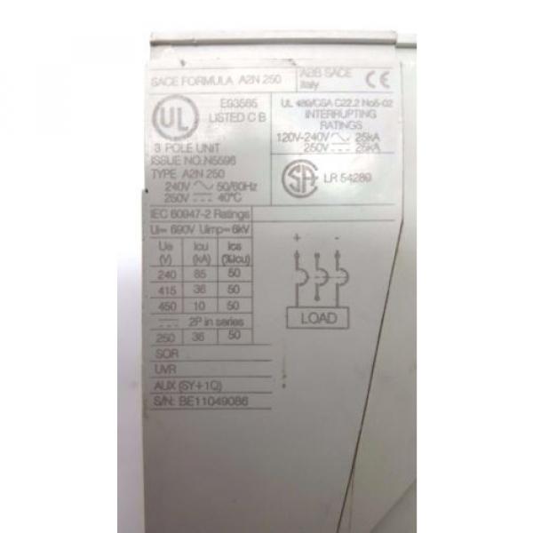 ABB SACE A2N 250 Amp 3 Pole Circuit Breaker #4 image