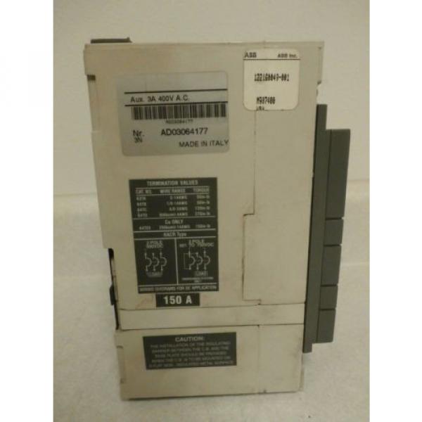 ABB S3N SACE S3 Circuit Breaker 122160049-001 2-Pole 150A #4 image