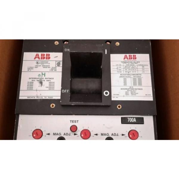 ABB MHB63700L CIRCUIT BREAKER 700A 600V 3-POLE 6-LUG NEW $999EA #3 image