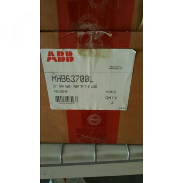 ABB MHB63700L CIRCUIT BREAKER 700A 600V 3-POLE 6-LUG NEW $999EA #4 image