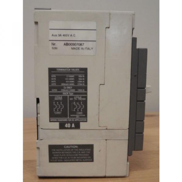 ABB SACE S3 S3N 40A 3-POLE CIRCUIT BREAKER #3 image