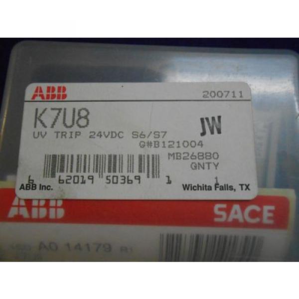 New In Original Package  ABB, K7U8, UV TRIP, 24VDC, S6/S7 #1 image