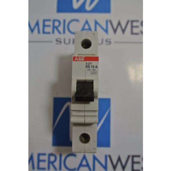 ABB S71 KS 15A  15 amp 1 pole 230/400 volt  din rail circuit breaker USED #1 image