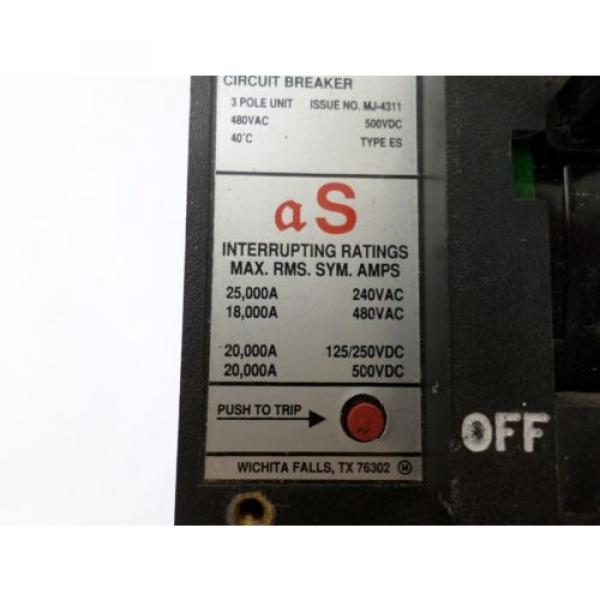 USED ABB CIRCUIT BREAKER TYPE ES  UXAB 727131 R 107   30 AMP 3 POLE 480 V #4 image