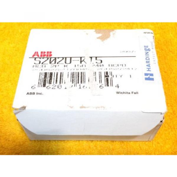 ***NEW*** ABB S202U-K15  2-POLE 15 AMP 240 VOLT DIN RAIL MOUNTED BREAKER BCPD #2 image