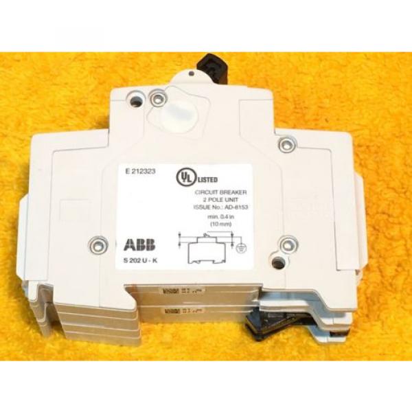 ***NEW*** ABB S202U-K15  2-POLE 15 AMP 240 VOLT DIN RAIL MOUNTED BREAKER BCPD #7 image