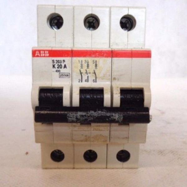 ABB S203P-K20A  3POLE 20 AMP CIRCUIT BREAKER #2 image