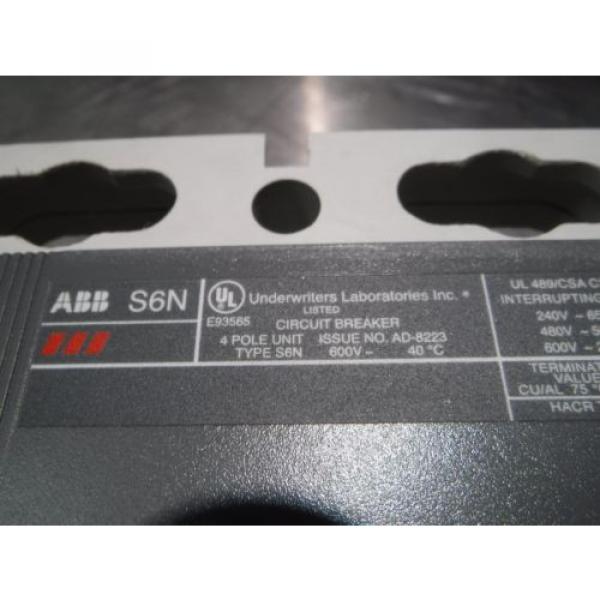 ABB SACE S6 CIRCUIT BREAKER AH08098508 #4 image