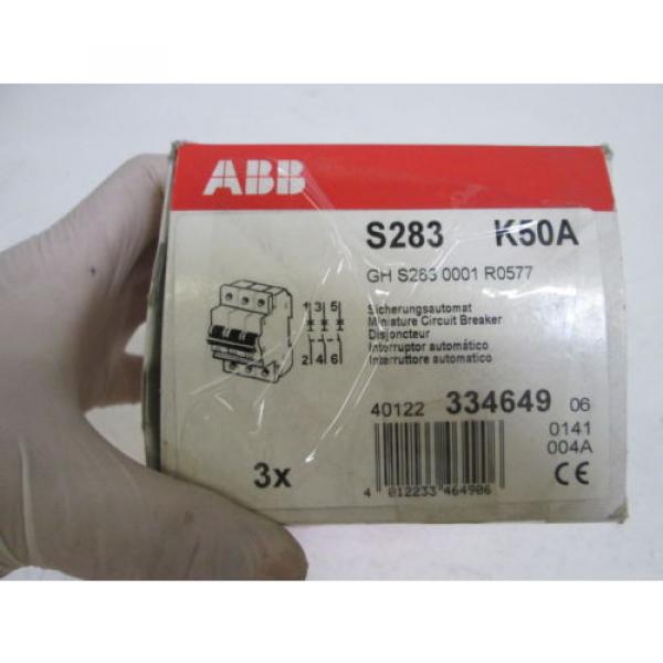 LOT OF 3 ABB CIRCUIT BREAKER S283 K50A *NEW IN BOX* #2 image