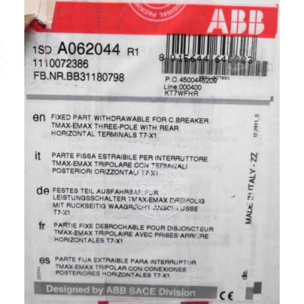 ABB 1SDA062044R1 KT7XWMK D-O Kit Moving Part T7-X1 3P For C Breaker TMAX-EMAX #2 image