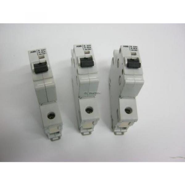 Lot of 3 ABB S-221-K-16A Circuit Breakers S221K16A #1 image