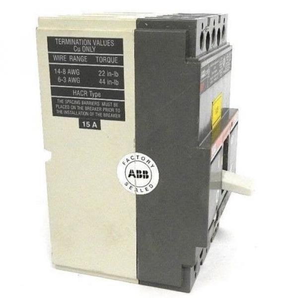 LOT OF 3 ABB SACE S1 CIRCUIT BREAKERS S1N, 15 AMP, 3 POLE #4 image