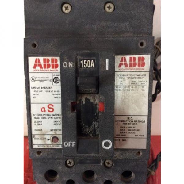 ABB Circuit Breaker Type ES 150 Amp 480 Volt 2 Pole W/ Shunt Trip #2 image