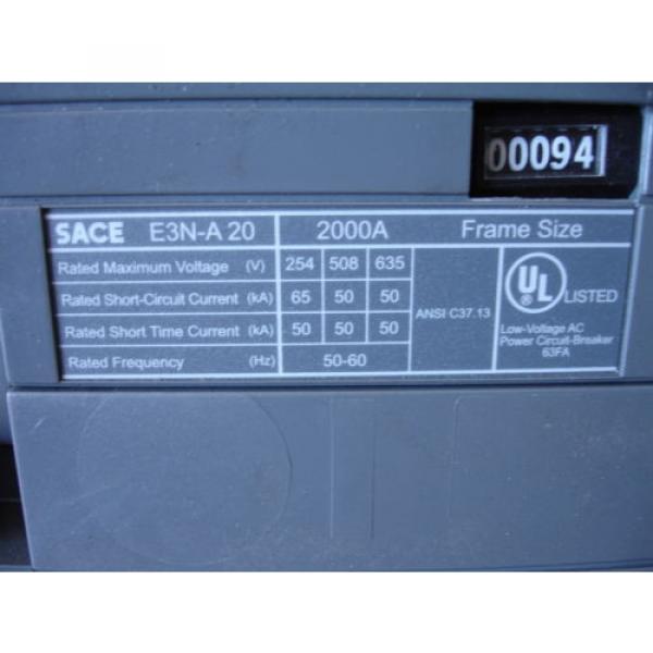 ABB E3N-A-20 SACE E-MAX PR122/P-LSIG Trip Circuit Breaker 600V 2000 Amp #12 image