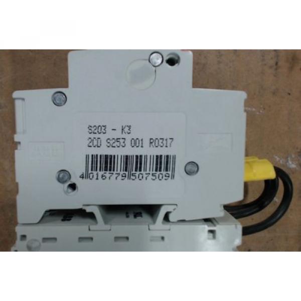 New ABB 3 pole circuit breaker S203-K3  277/480V 3A S253 001 R0317 - Warranty #4 image