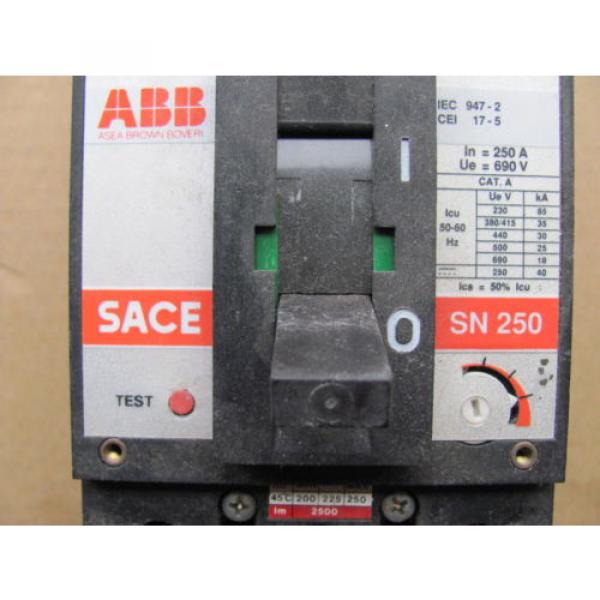 ABB adjustable circuit breaker, SACE SN 250, 250 Amp, 3-pole #4 image