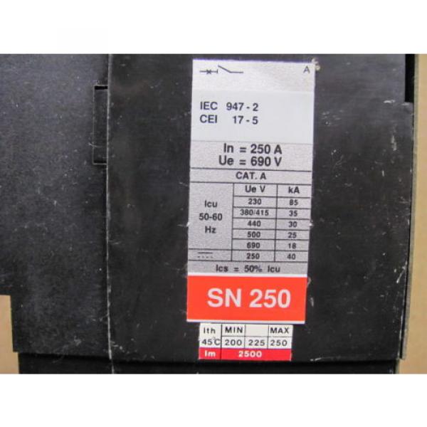 ABB adjustable circuit breaker, SACE SN 250, 250 Amp, 3-pole #5 image