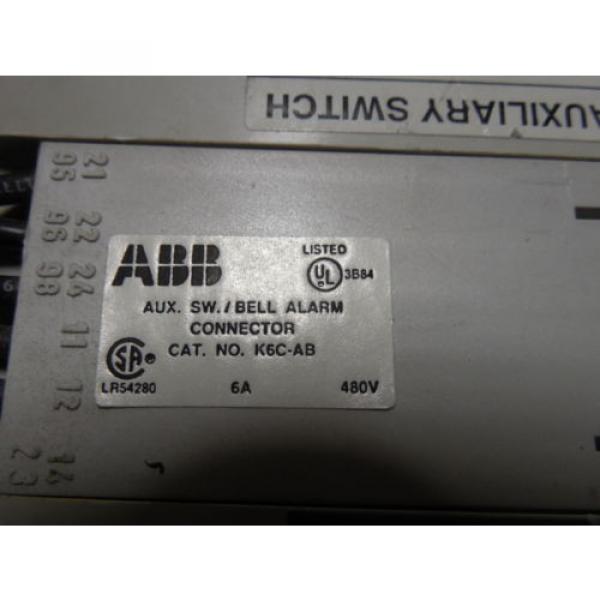 USED ABB S6N SACE S6 Circuit Breaker 600 Amps 600VAC w/ Aux. Switch / Bell Alarm #9 image