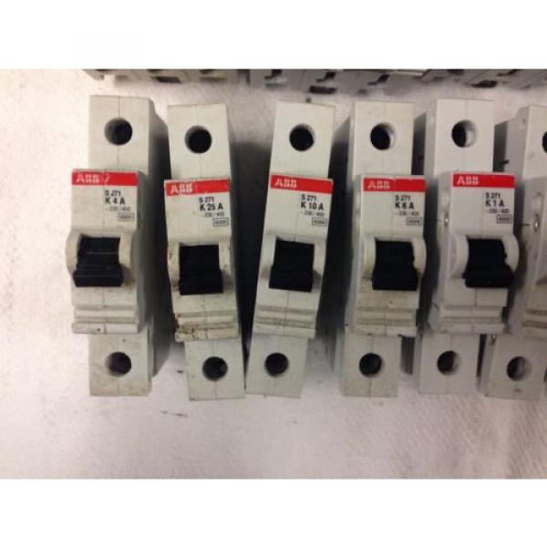 Lot of 13 ABB Circuit Breakers S271, S272, S273               1c #5 image