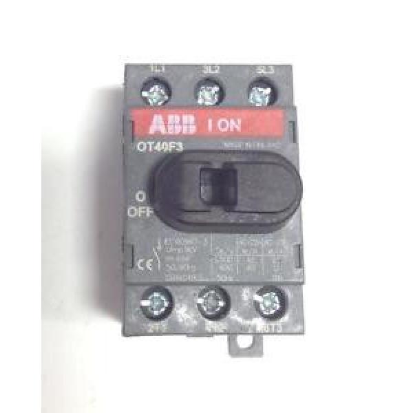 ABB 600VAC 40A MAIN POWER DISCONNECT OT40F3 #1 image