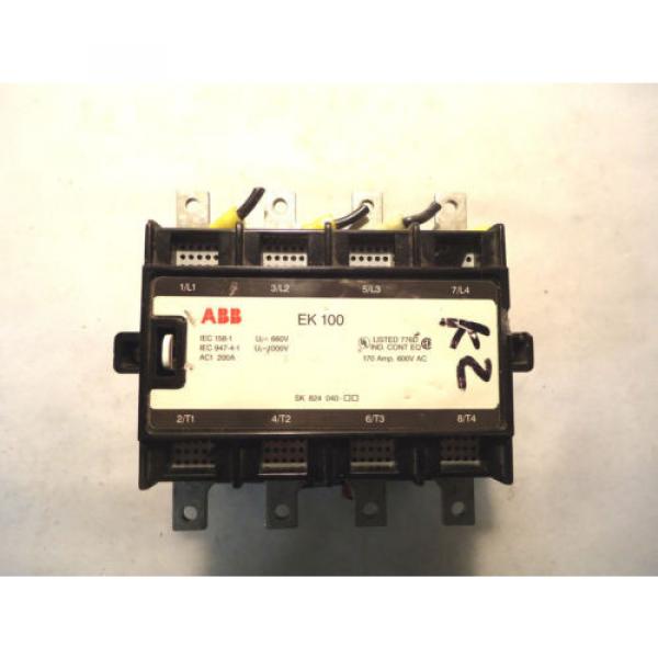 ABB EK-100 EK100C4P 24V COIL CONTACTOR #1 image