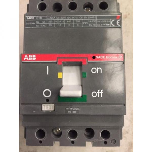 Circuit Breaker ABB SACE ISOMAX S1 B 125 S1B125 3p Fixed 1SDA023667R1 R125 #1 image