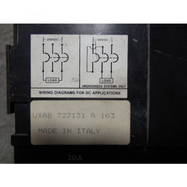 USED ABB UXAB 727131 R 103 Circuit Breaker 20 Amps 600VAC #6 image