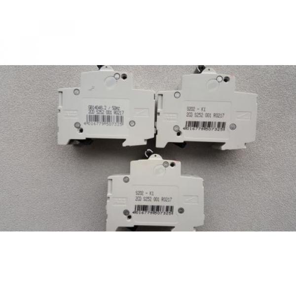 ABB S202   K1 A  2-Pole  1 Amp Din Rail Miniature Circuit Breakers ( Lots of 3 ) #3 image