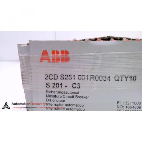 ABB S201-C3 - PACK OF 10 - MINIATURE CIRCUIT BREAKER 1 POLE , 3AMPS, NEW #218313 #5 image