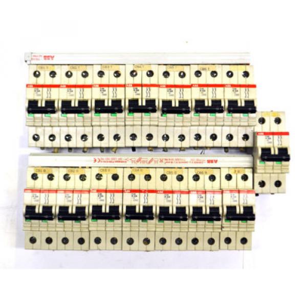 (Lot of 15) ABB Electric S282 K Circuit Breakers 2-Pole 32A w/ SZ-PSB 12N Busbar #1 image