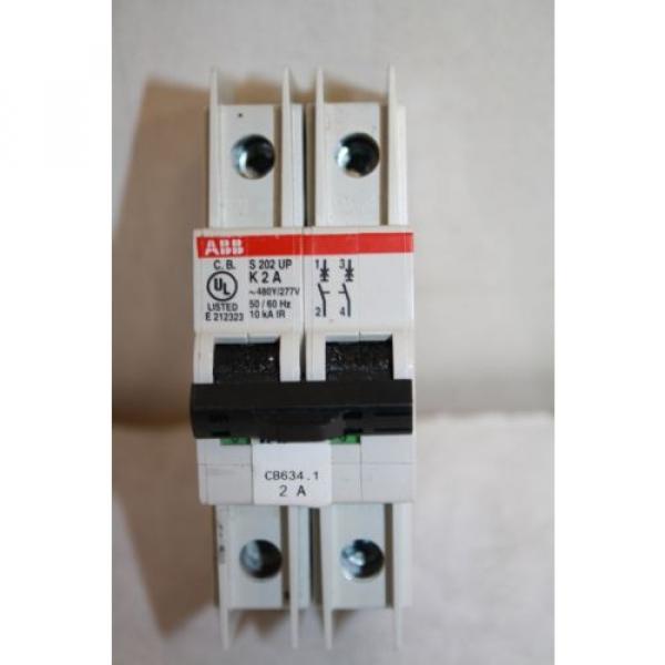 (2) ABB S202UP K2A CIRCUIT BREAKER 277/480 VOLT, 2 POLE   NEW #1 image