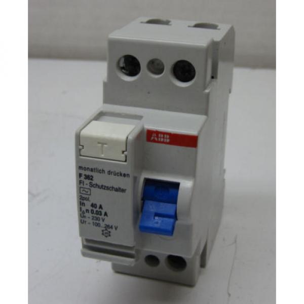 ABB RESIDUAL CURRENT-OPERATED CIRCUIT BREAKER 2 POLE 40A/30mA F362-40/0.03 #1 image