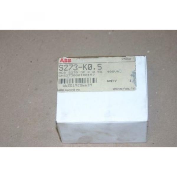 NEW ABB Circuit Breaker, 0.5A, S273 K0.5A S273-K0.5 ASEA BROWN BOVERI #1 image