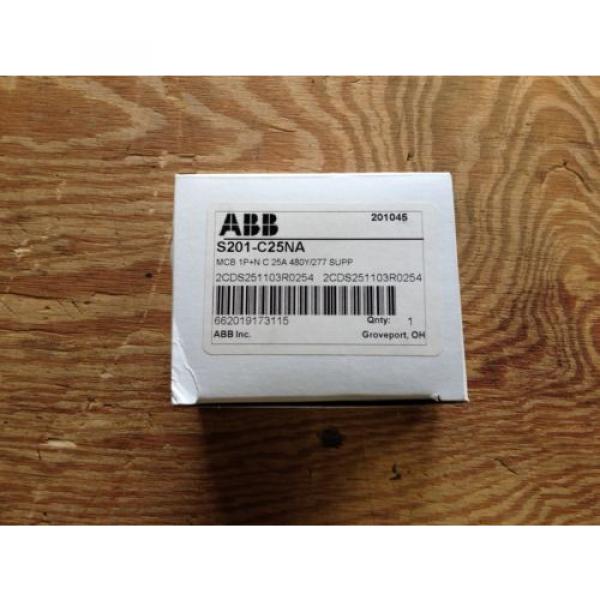 ABB S201-C25NA Current Limiting CB 1P 25A Trip Curve C 480Y/277VAC *NEW IN BOX!* #1 image