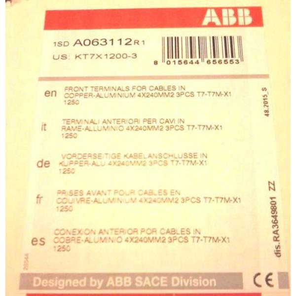 NEW BOXED ABB KT7X1200-3 LUG TERMINALS FOR T7-T7M-X11250 #1 image