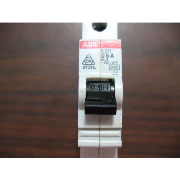 ABB S271 U6A 6 Amp Single Pole Circuit Breaker 277/480 VAC #2 image