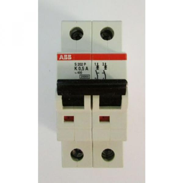 ABB S202P K0.5 2 Pole .5 Amp 277-480 V Breaker 2CDS282001R0157 #2 image