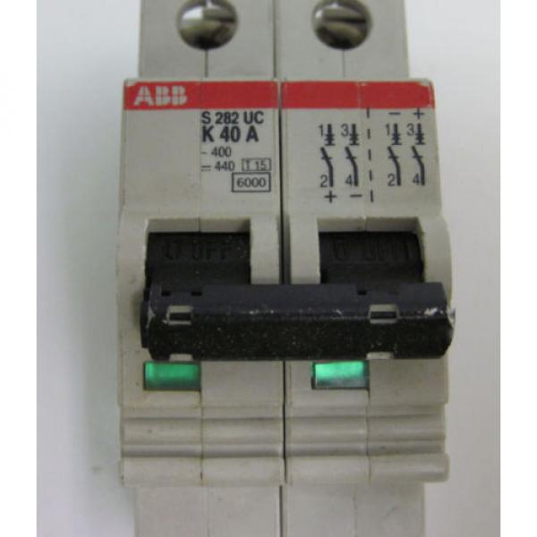 ABB MINI CIRCUIT BREAKER TYPE K TWO POLE 40A S282UC-K40 #2 image