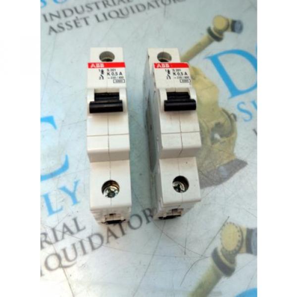 ABB S201-K0.5A SINGLE POLE 230 VAC CIRCUIT BREAKER LOT OF 2 #2 image