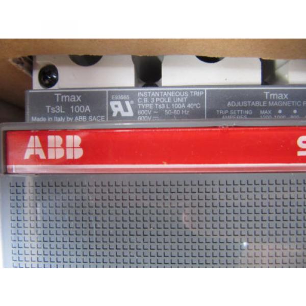 ABB Sace Tmax TS3L100A Circuit Breaker 3P 100A W/Trips 400-1200A NEW!!! in Box #3 image