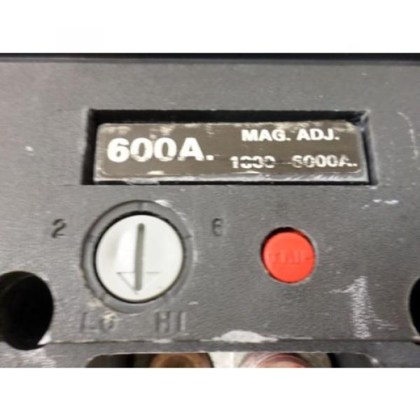 General Electric TJK636F000 600 amp 3 pole 600 vac breaker with ABB KIRK LOCK #5 image
