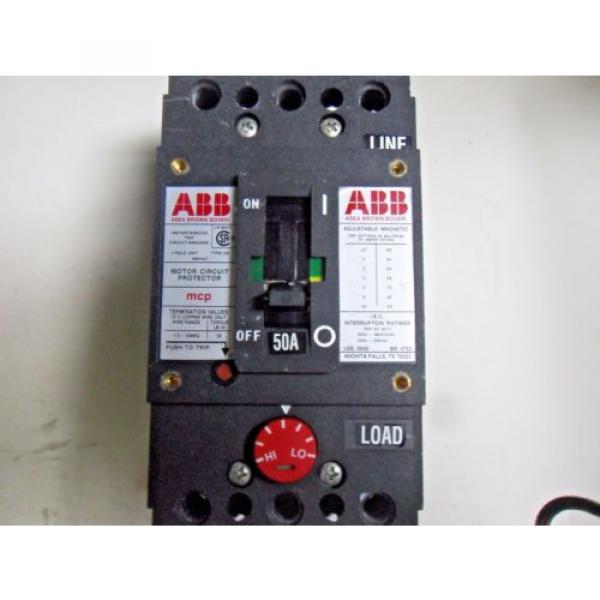 (Q5-4) 1 ABB UXAB 727131 R 709 3P 480VAC 50AMP CIRCUIT BREAKER #1 image