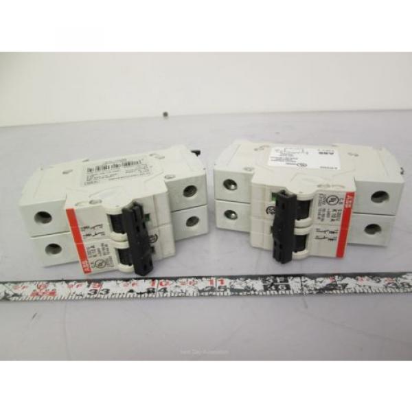 Lot of 2 ABB S202K10A Circuit Breakers 10A 2 Pole 240VAC 50/60Hz DIN Mount #1 image