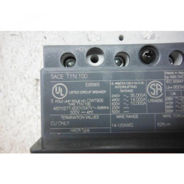 ABB SACE T1N 100 15 AMP 3 POLE  BREAKER   NEW #7 image