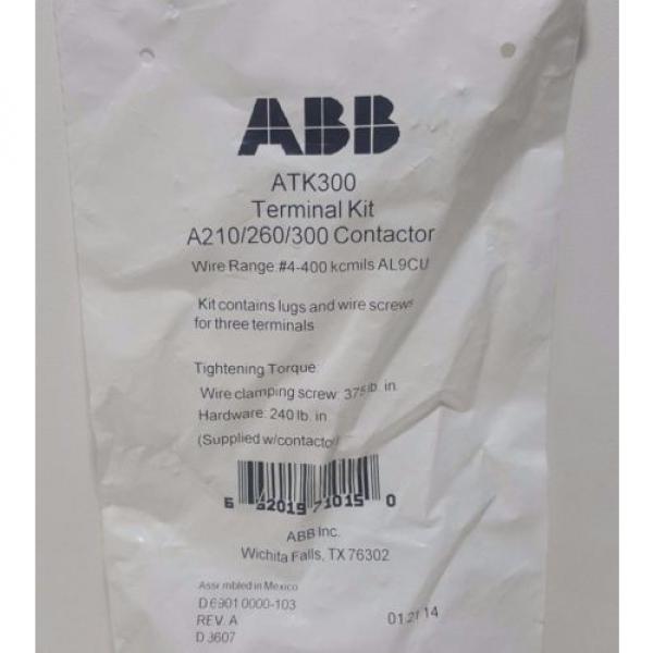 **NEW** ABB ATK300 TERMINAL KIT A210/260/300 CONTACTOR ,ABB Lug Kits #1 image